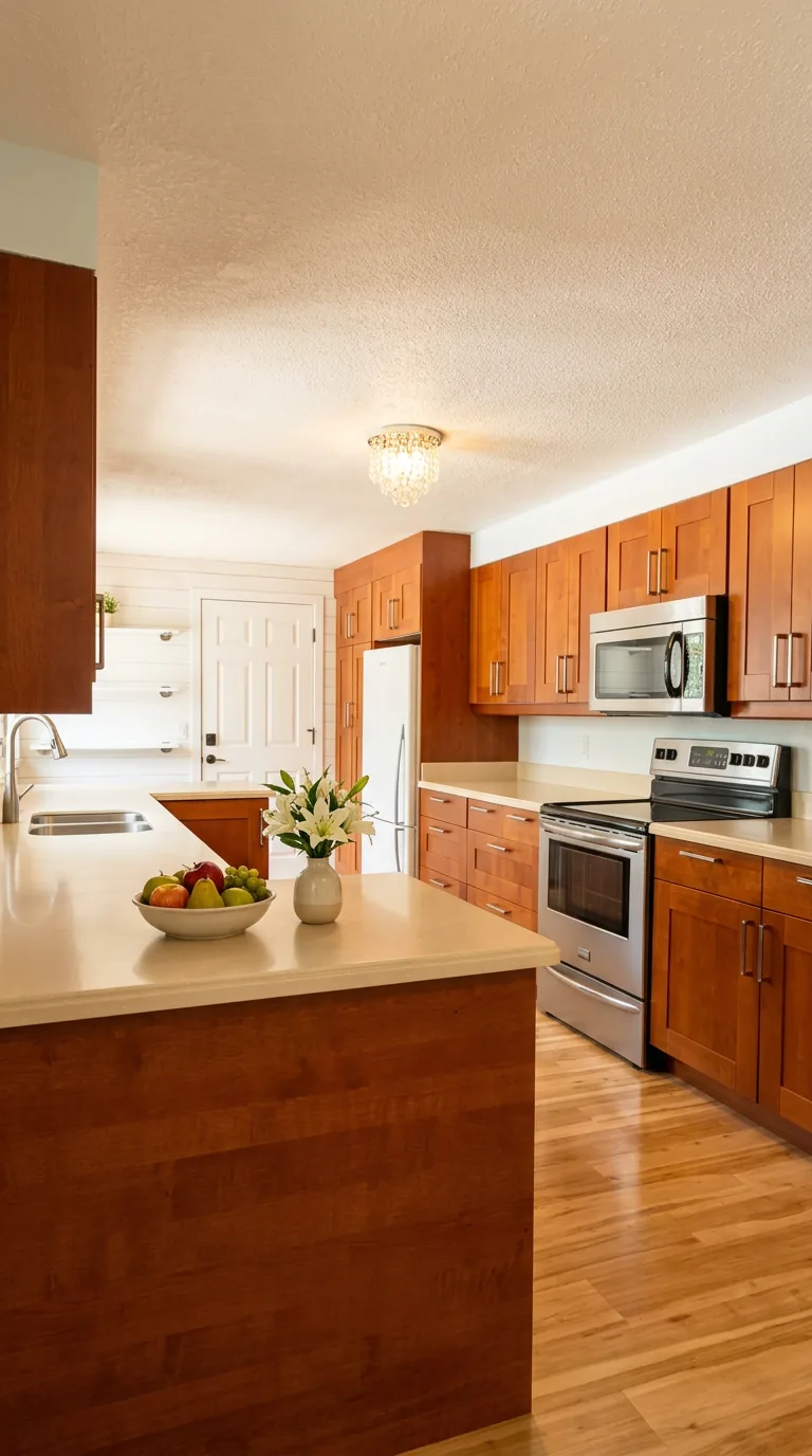 Open kitchen and breakfast bar at the heart of the home